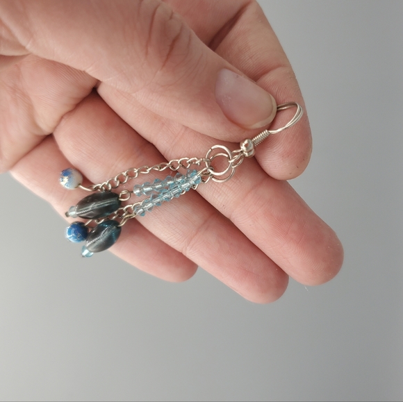 St.Anthony and Baby Jesus Believe Blue Bracelet and Blue Beaded Earrings - Picture 5 of 10